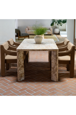 Upholstered Sloped-Arm Dining Chair | Novi Living Elise | Oroa.com