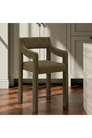 Upholstered Sloped-Arm Counter Stool | Novi Living Elise | Oroa.com