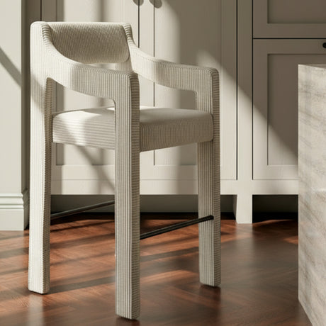 Upholstered Sloped-Arm Counter Stool | Novi Living Elise