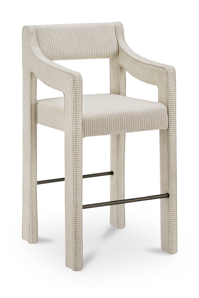 Upholstered Sloped-Arm Counter Stool | Novi Living Elise | Oroa.com