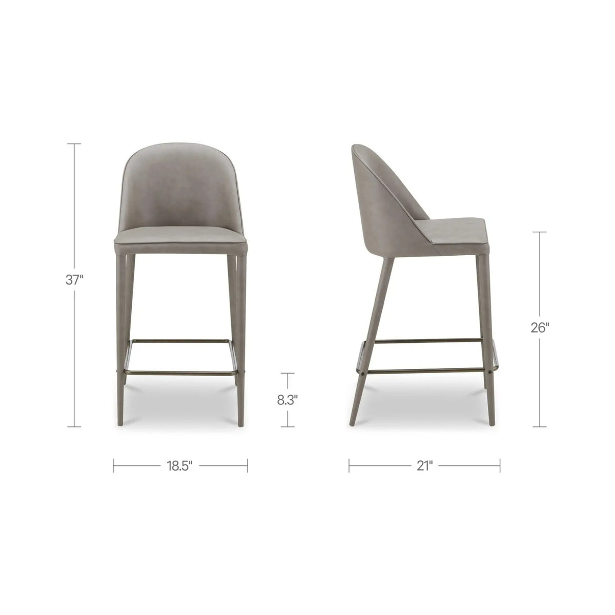 Vegan Leather Counter Stool | Novi Living Burton