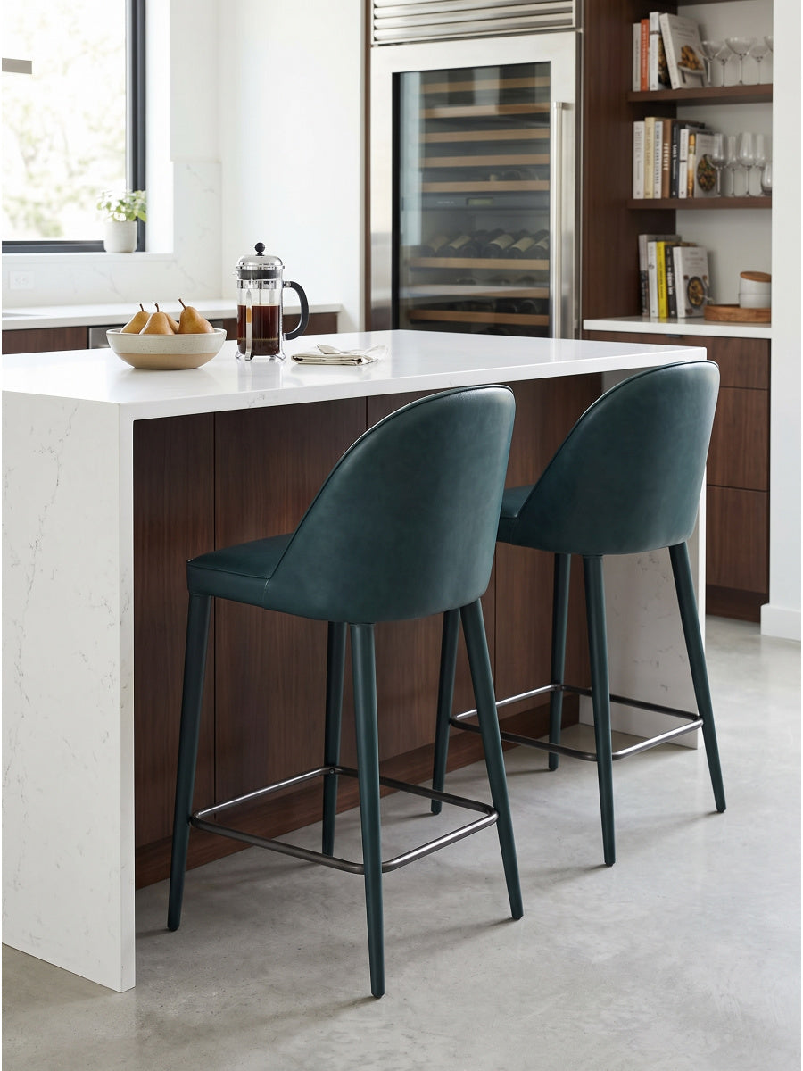 Vegan Leather Counter Stool | Novi Living Burton