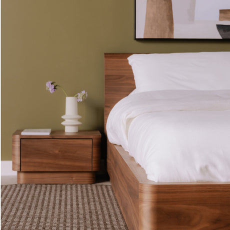 Modern European furniture - 1-Drawer Wooden Nightstand S - www.oroa.com