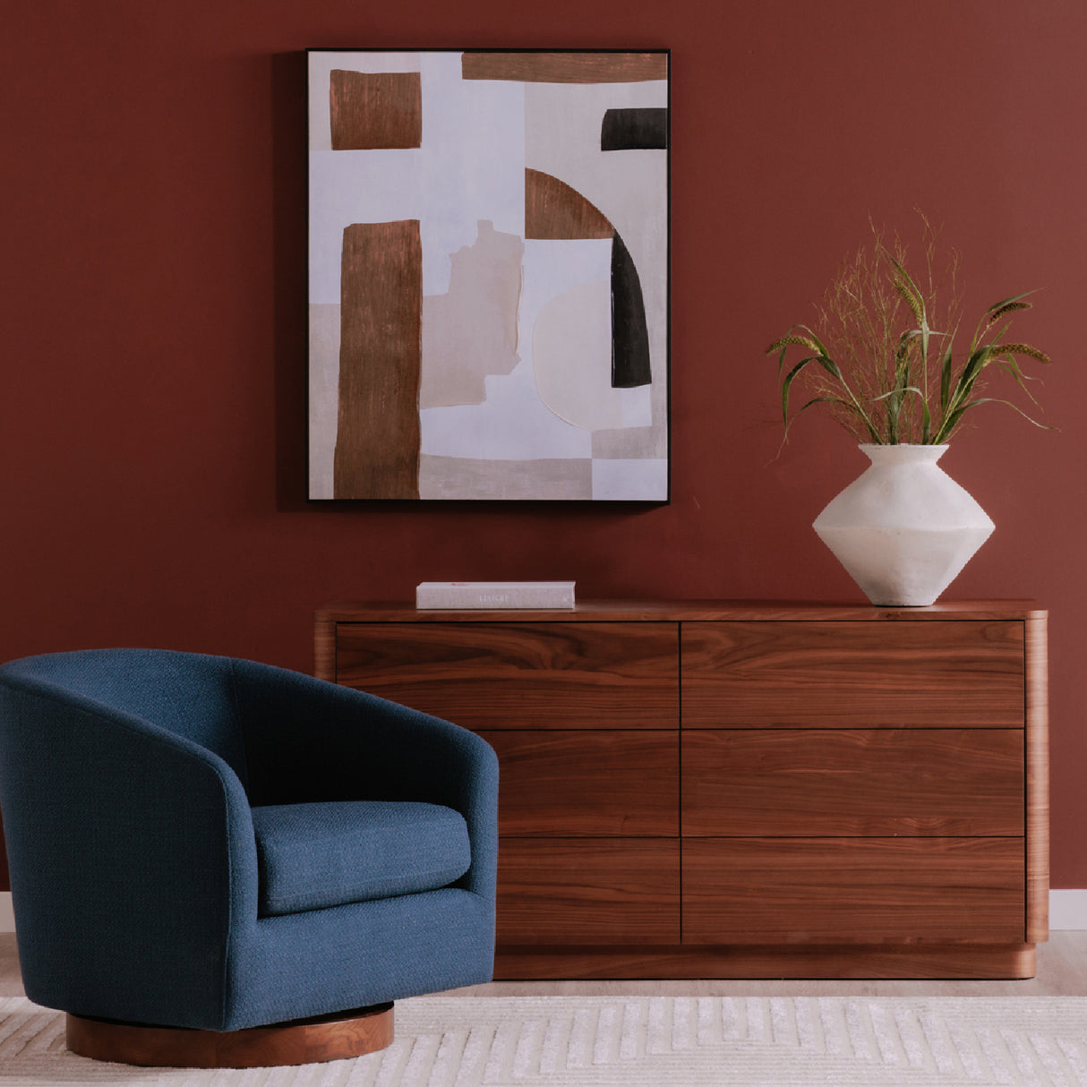 Modern European furniture - 6-Drawer Wooden Dresser - www.oroa.com