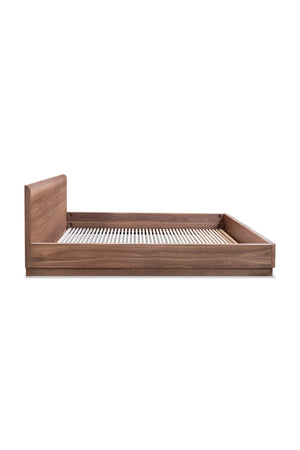Walnut Veneer Bed | Novi Living Round Off | Oroa.com