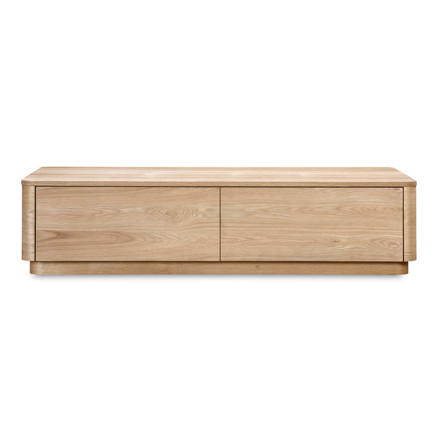 2-Drawer Wooden Coffee Table | Novi Living Round Off | Oroa.com