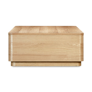2-Drawer Wooden Coffee Table | Novi Living Round Off | Oroa.com