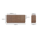 Modern European furniture - 4-Door Wooden Sideboard - www.oroa.com