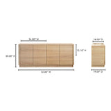 Modern European furniture - 4-Door Wooden Sideboard - www.oroa.com