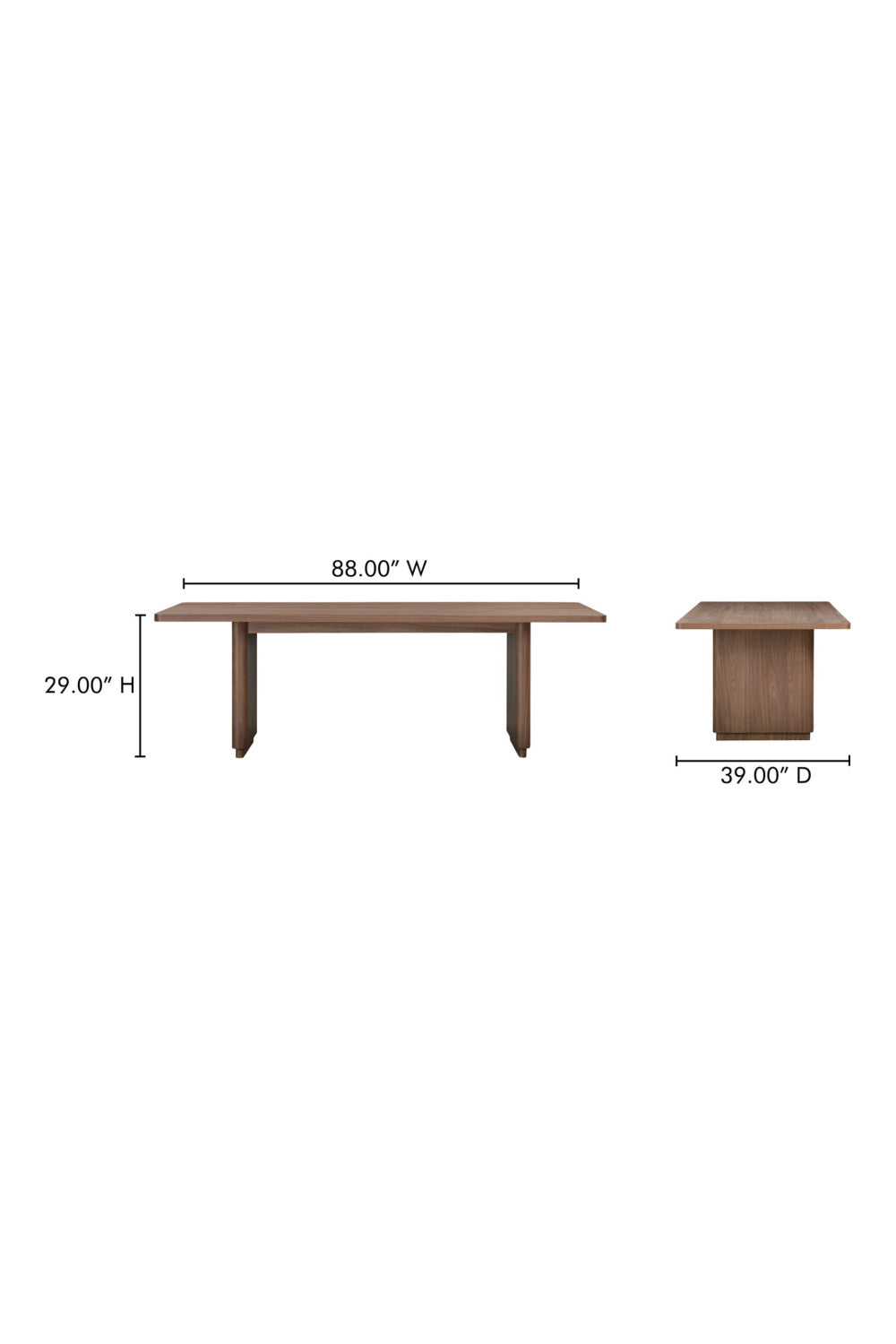 Rectangular Oak Dining Table | Novi Living Round Off | Oroa.com