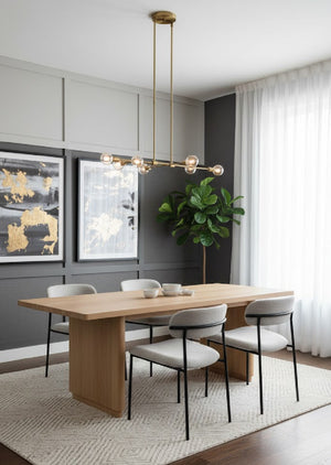 Rectangular Oak Dining Table | Novi Living Round Off | Oroa.com