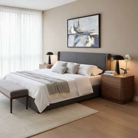 Modern European furniture - 2-Drawer Wooden Tall Nightstand - www.oroa.com