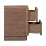 Modern European furniture - 2-Drawer Wooden Tall Nightstand - www.oroa.com