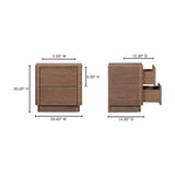 Modern European furniture - 2-Drawer Wooden Tall Nightstand - www.oroa.com