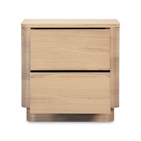 Modern European furniture - 2-Drawer Wooden Tall Nightstand - www.oroa.com