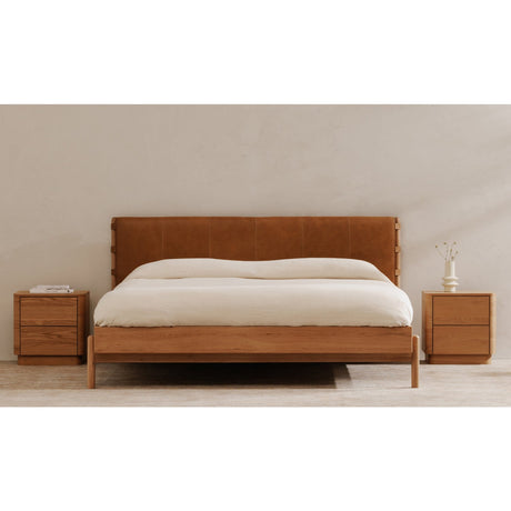 Modern European furniture - 2-Drawer Wooden Tall Nightstand - www.oroa.com