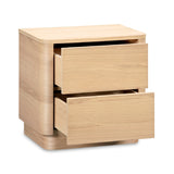 Modern European furniture - 2-Drawer Wooden Tall Nightstand - www.oroa.com