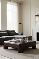 Modern European furniture - Brown Acacia Coffee Table - www.oroa.com