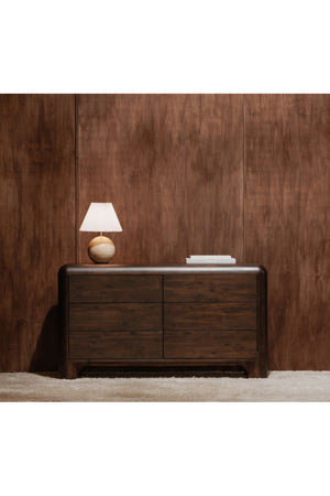 Modern European furniture - Brown Acacia 6-Drawer Dresser - www.oroa.com