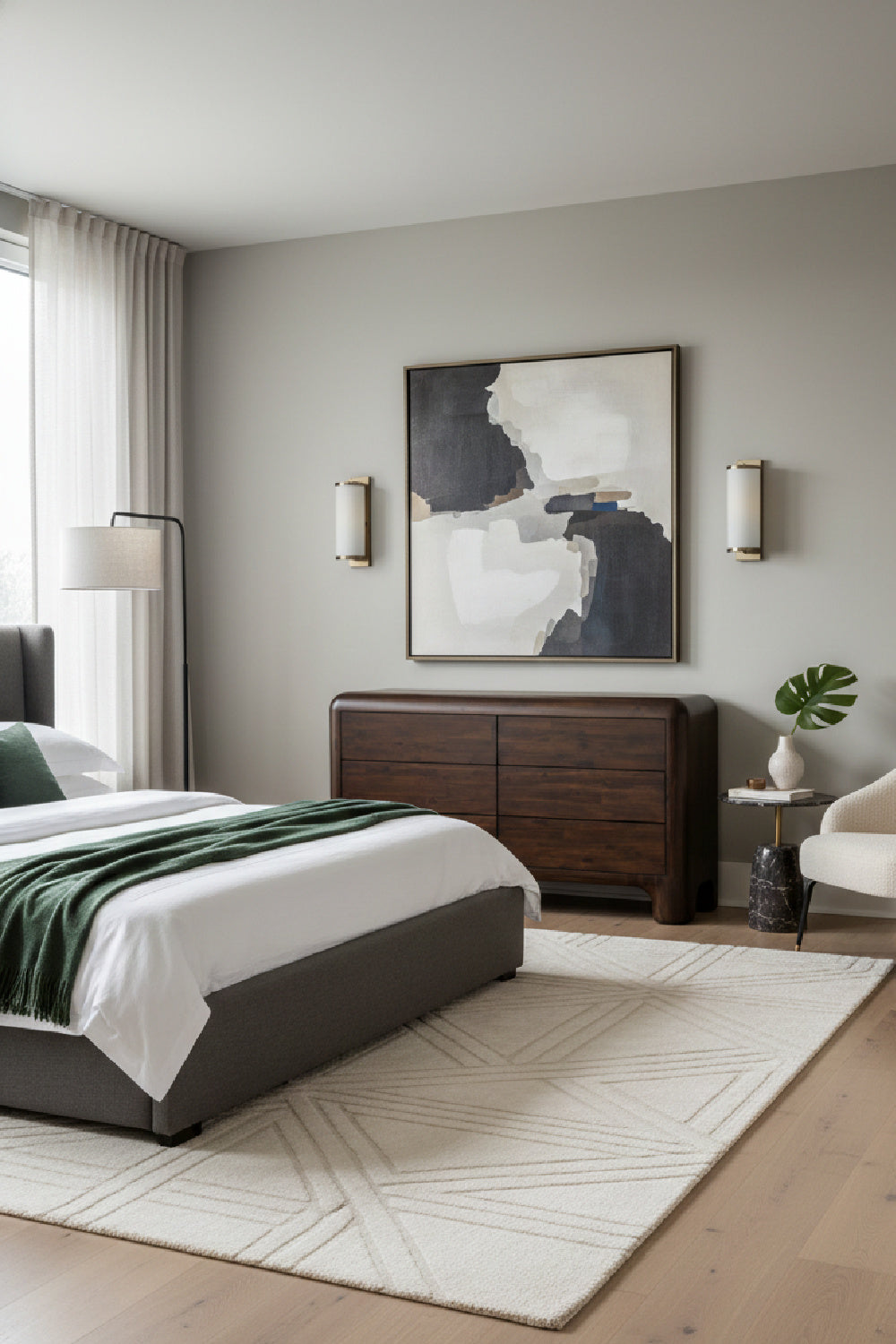 Modern European furniture - Brown Acacia 6-Drawer Dresser - www.oroa.com