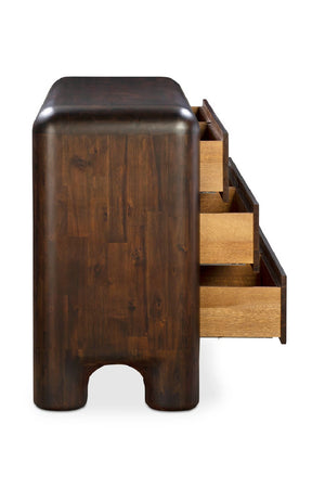 Modern European furniture - Brown Acacia 6-Drawer Dresser - www.oroa.com