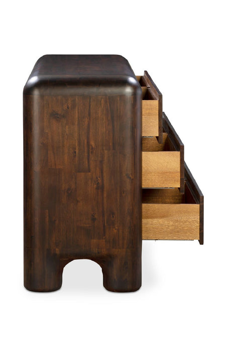 Modern European furniture - Brown Acacia 6-Drawer Dresser - www.oroa.com