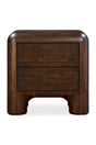 Brown Acacia 2-Drawer Nightstand | Novi Living Rowan | Oroa.com