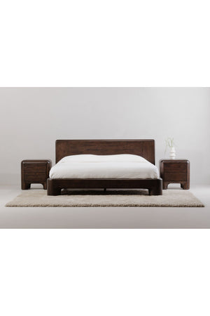 Brown Acacia 2-Drawer Nightstand | Novi Living Rowan | Oroa.com