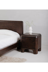 Brown Acacia 2-Drawer Nightstand | Novi Living Rowan | Oroa.com
