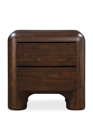 Brown Acacia 2-Drawer Nightstand | Novi Living Rowan | Oroa.com