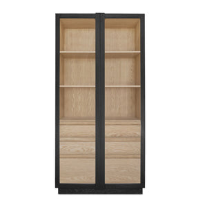 Modern European furniture - Black Solid Ash Tall Cabinet - www.oroa.com