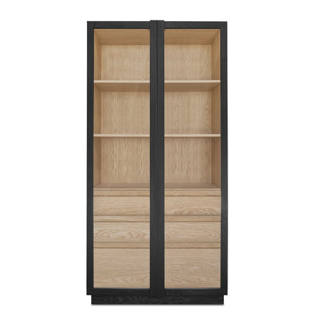 Modern European furniture - Black Solid Ash Tall Cabinet - www.oroa.com