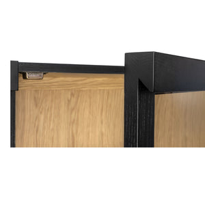 Modern European furniture - Black Solid Ash Tall Cabinet - www.oroa.com