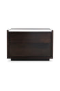 Modern European furniture - Acacia Veneer 2-Drawer Nightstand - www.oroa.com