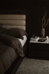 Modern European furniture - Acacia Veneer 2-Drawer Nightstand - www.oroa.com