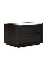 Modern European furniture - Acacia Veneer 2-Drawer Nightstand - www.oroa.com