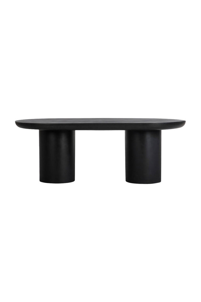 Modern European furniture - Black Indoor/Outdoor Oval Dining Table - www.oroa.com