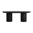 Modern European furniture - Black Indoor/Outdoor Oval Dining Table - www.oroa.com