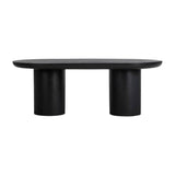 Modern European furniture - Black Indoor/Outdoor Oval Dining Table - www.oroa.com