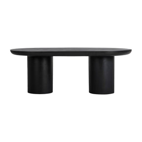 Modern European furniture - Black Indoor/Outdoor Oval Dining Table - www.oroa.com