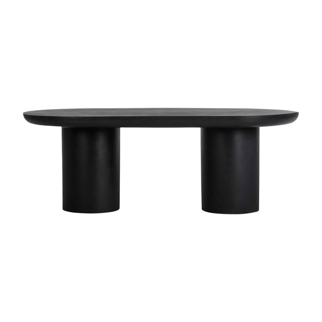 Modern European furniture - Black Indoor/Outdoor Oval Dining Table - www.oroa.com