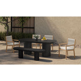 Modern European furniture - Black Indoor/Outdoor Oval Dining Table - www.oroa.com