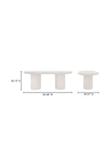 Modern European furniture - Cream Concrete Dining Table - www.oroa.com