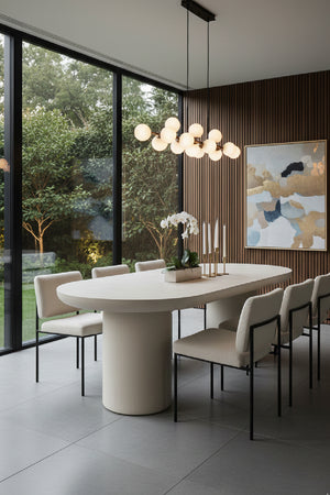 Cream Concrete Dining Table | Novi Living Rocca