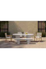 Modern European furniture - Indoor/Outdoor Concrete Bench - www.oroa.com