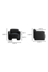 Gray Upholstered Accent Chair | Novi Living Fallon | Oroa.com