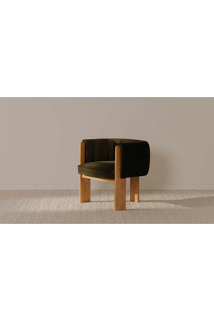 Green Curved Accent Chair | Novi Living Sofi | Oroa.com