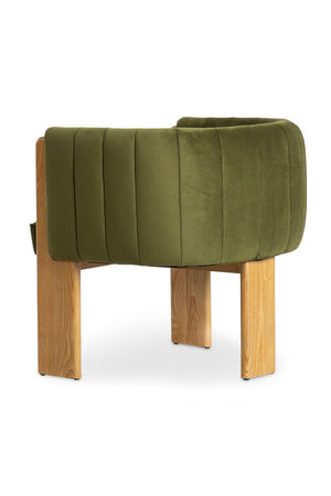Green Curved Accent Chair | Novi Living Sofi | Oroa.com