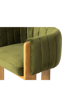 Green Curved Accent Chair | Novi Living Sofi | Oroa.com