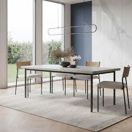 Modern European furniture - White Boucle Dining Chair (2) - www.oroa.com